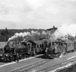 Brunnenbachsmühle - Zugtreffen im Bahnhof